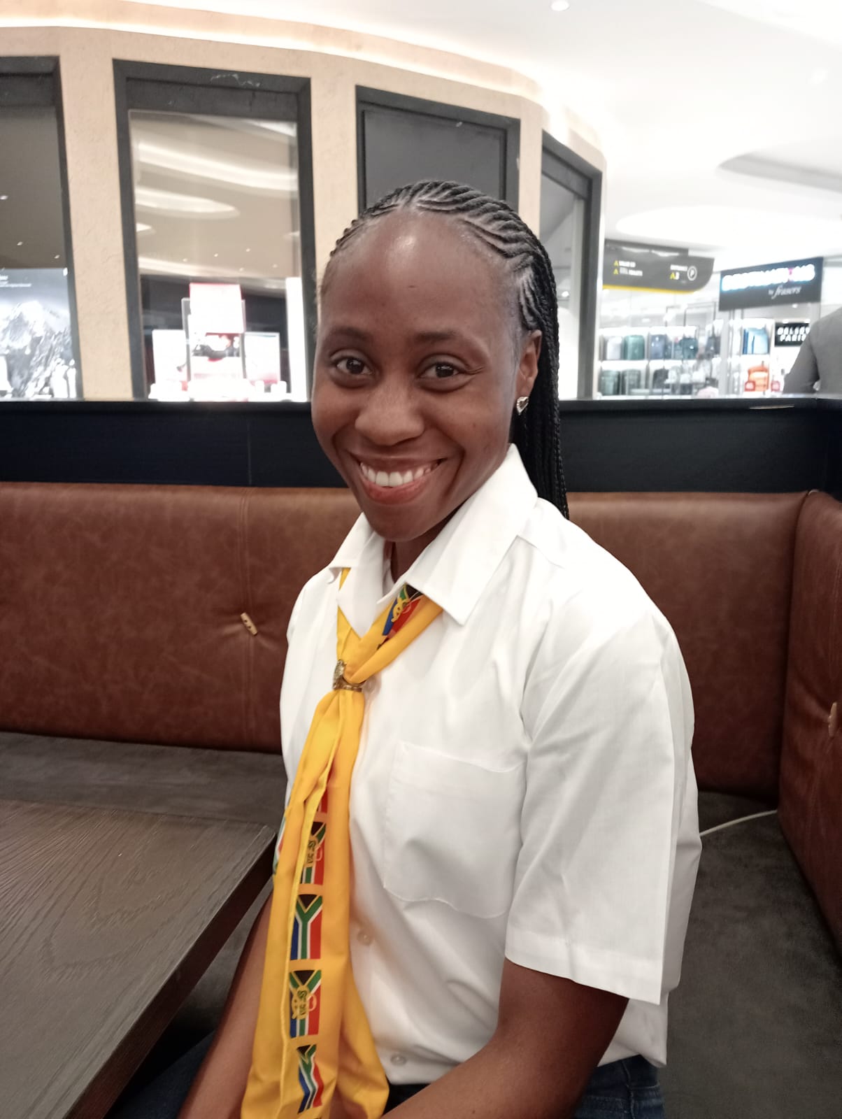 Mpho leaving South Africa from OR Tambo Airport